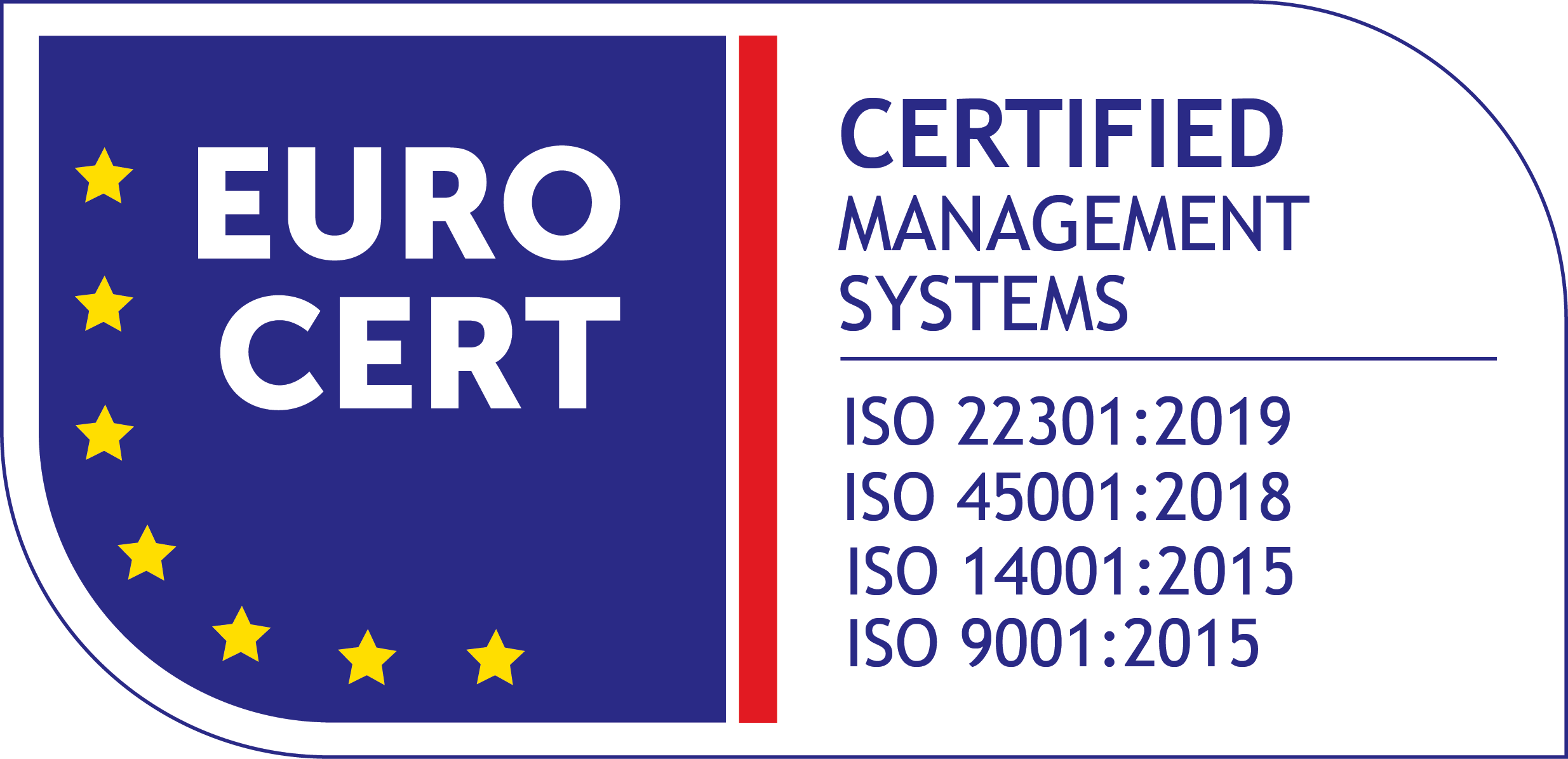 EUROCERT Logo CERTIFIED CMYK MANY STANDARDS